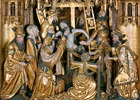 Flügelretabel der St. Petri-Kirche in Dortmund, Detaill von Gefach 14 zeigt Kreuzabnahme Christi 