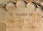 Grabstein der Isabella Griffith 