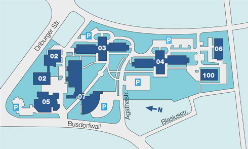 Wegeplan der Klinik Wegeplan der Klinik