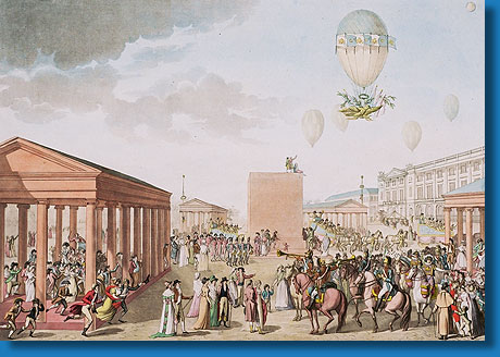 Ballonaufstieg am 3. Dezember 1804 anl�sslich der Kr�nungsfeierlichkeiten Napol�ons, 1804/05