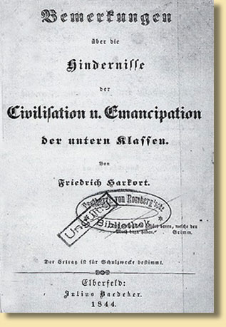 Bemerkungen �ber die Hindernisse der Civilisation u. Emancipation der untern Klassen, 1844