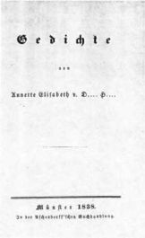Gedichtausgabe 1838, Titelblatt. Gedichtausgabe 1838, Titelblatt.