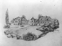 Haus Abbenburg, Zeichnung. Haus Abbenburg, Zeichnung.