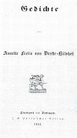 Titelblatt der Gedichtausgabe 1844