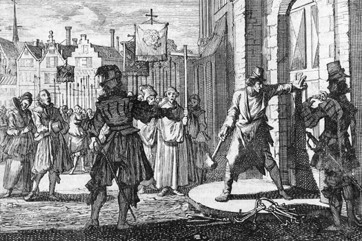 Versuch der gewaltsamen Rekatholisierung der Willibrordi-Kirche am 26. Juni 1628.