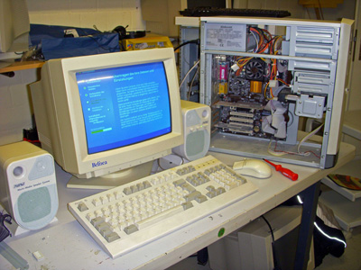 PC w�hrend der Reparatur