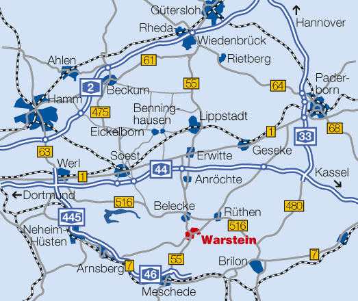 Anreise Warstein