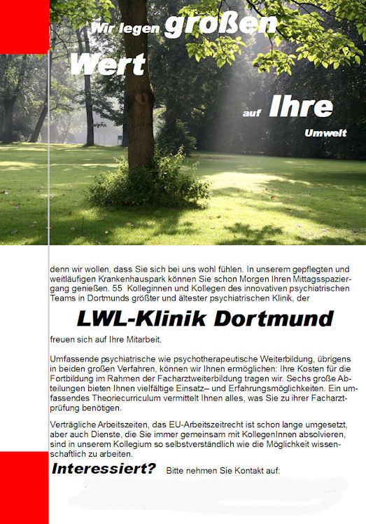 Wir legen großen Wert auf Ihre Umwelt Wir legen großen Wert auf Ihre Umwelt