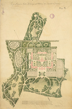 Der Gartenplan von Peter-Joseph-Lenné aus dem Jahr 1863.