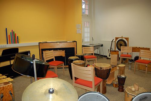 Foto zeigt Raum der Musiktherapie Foto zeigt Raum der Musiktherapie