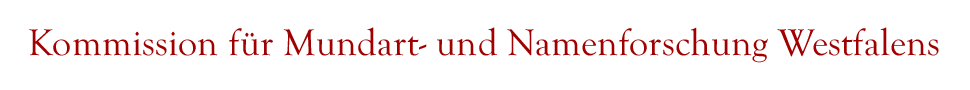 Kommission für Mundart- und Namenforschung Westfalens