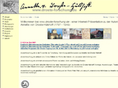 Das Bild zeigt die Startseite des Internetportals 'Droste-Forschung'