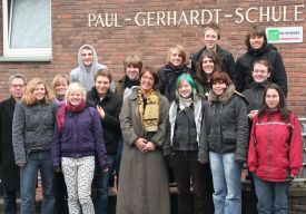 Sch�lerinnen und Sch�ler der Film-AG in der Paul-Gerhardt-Realschule