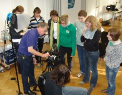 �bungseinheit der Film-AG in der Paul-Gerhardt-Realschule