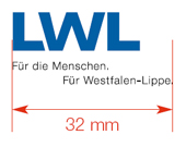 LWL-Logo mit Angabe der Mindestbreite