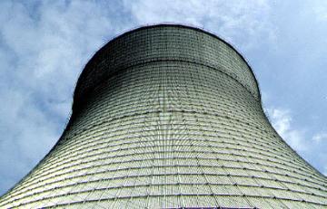 Außenhaut vom Trockenkühlturm des THTR-300 (Thorium-Hoch-Temperatur-Reaktor) der VEW (Vereinigte Elektrizitätswerke Westfalen)
