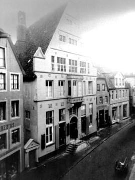 Münster-Altstadt 1889: Die Rothenburg mit Gasthaus "Zur Stadt London" (Abriß 1893)