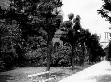 Clemenshospitals Münster-Altstadt, Gartenseite. Undatiert, um 1930?