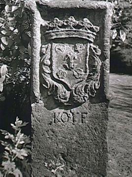Wappenstein der Familie von Korff auf Schloss Harkotten