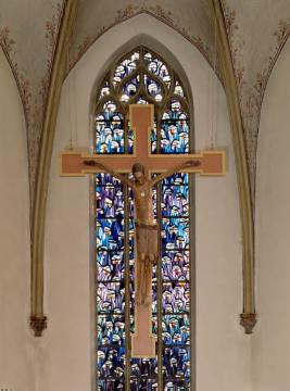 Katholische Pfarrkirche St. Martin: Triumpfkruzifix, Korpus 167 x 138 cm, Romanik, Ende 11. Jahrhundert