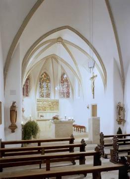 Alte St. Bartholomäus-Kirche, Altarraum -  romanischer Bruchsteinbau, 1. Hälfte 12. Jh.