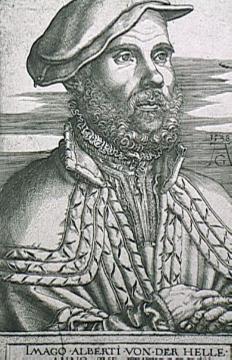 Albert von der Helle, Kupferstich von Heinrich Aldegrever aus dem Jahr 1538