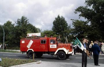 Festzug 850-Jahrfeier Nordwalde 2001: Aufstellung der Feuerwehr