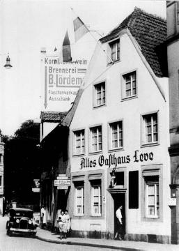 Das Alte Gasthaus Leve an der Telgter Straße (heute Alter Steinweg)