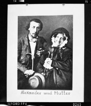 Alexander und Auguste Michelis, geb. Schaffer, aus Münster, um 1845. Reproduktion einer verschollenen Daguerreotypie.