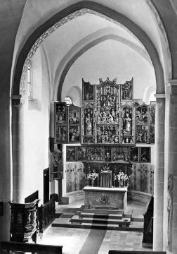 St. Lambertus-Kirche, Affeln: Schnitzaltar, Antwerpener Meister, um 1520