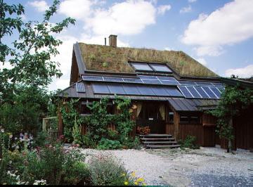 Einfamilienhaus mit Photovoltaikanlage und Dachbepflanzung im Wagenbrethskamp 22