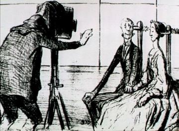 Neues Verfahren zur Erzielung einer graziösen Haltung: Lithografie von Honorè Daumier, 1856