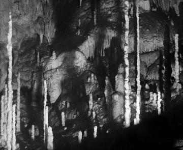 Die "Kerzenhalle" - Blick in die Attendorner Tropfsteinhöhle (Atta-Höhle), entdeckt 1907, Naturdenkmal