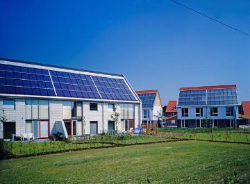 Joker-Siedlung in Borghorst mit integrierte Dachphotovoltaik