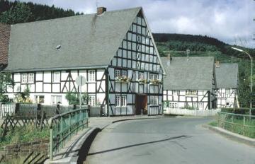 Fachwerkhäuser im Ortskern von Heinsberg