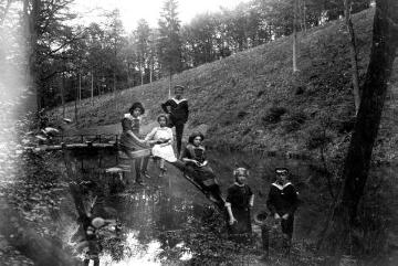 Försterei Obereimer: Verwandtschaft der Försterfamilie Goebel am Gockelsteich, Pfingsten 1913