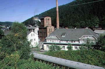 Das Degussa-Holzverkohlungswerk in Brilon-Wald (angesiedelt 1880)
