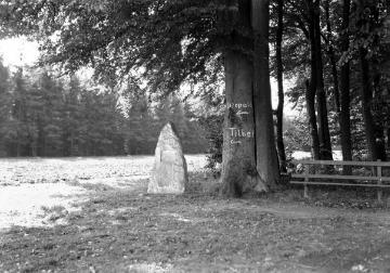Gedenkstein am Vadersplatz in den Baumbergen bei Nottuln