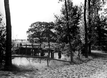 Holzbrücke über den Muddenbach bei Bäumkers Hof (Bauerschaft Dackmar)