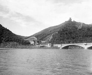 Brücke über den Hengsteysee mit Blick zum Kaiser-Wilhelm-Denkmal, undatiert