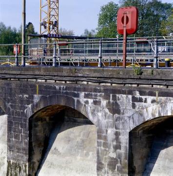 Dortmund-Ems-Kanal, Schleuse Münster: Partie des alten Schleusenbeckens von Nord-Osten