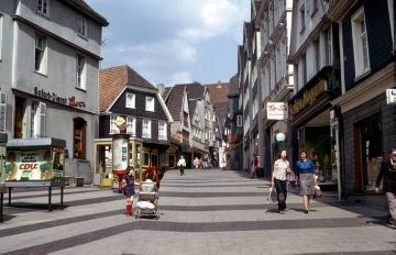 Fußgängerzone im Stadtzentrum von Hattingen