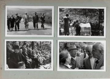 Festveranstaltung zu Ehren Richard Schirrmanns (Bild 4 links) anlässlich der Verleihung der Ehrenbürgerschaft seiner hessischen Wahlheimatstadt Grävenwiesbach an seinem 80. Geburtstag 1954 (Fotoalbum)