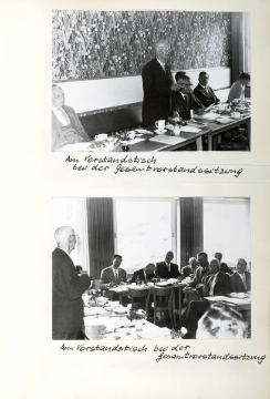 Fotoalbum "50 Jahre Deutsches Jugendherbergswerk 1909-1959": Rede des DJH-Gründers Richard Schirrmann auf der Gesamtvorstandssitzung des Verbandes