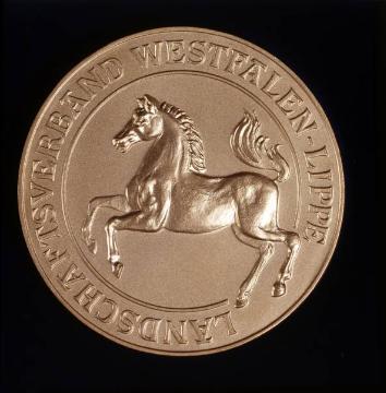 Rückseite der Freiherr vom Stein-Medaille in Gold des Landschaftsverbandes Westfalen Lippe