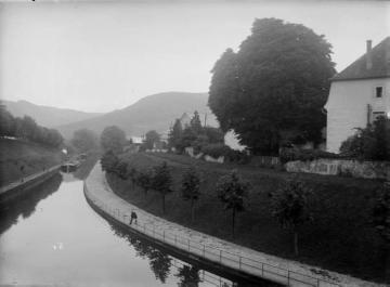 Ortsimpressionen, Westfront 1914-1918: Rhein-Marne-Kanal in Zabern (frz. Saverne), Elsass, undatiert 