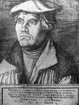 Martin Luther (1483-1546), Reformator und Bibelübersetzer, Kupferstichportrait, 1540