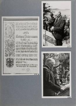 Laudator auf der Festveranstaltung zu Ehren Richard Schirrmanns anlässlich der Verleihung der Ehrenbürgerschaft seiner hessischen Wahlheimatstadt Grävenwiesbach an seinem 80. Geburtstag 1954 (Fotoalbum)
