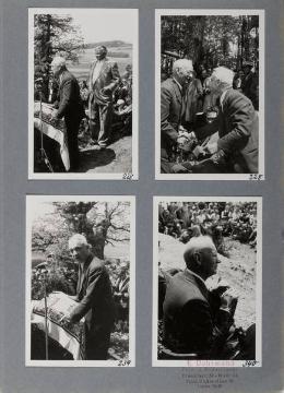 Festveranstaltung zu Ehren Richard Schirrmanns (Bild 2, 4) anlässlich der Verleihung der Ehrenbürgerschaft seiner hessischen Wahlheimatstadt Grävenwiesbach an seinem 80. Geburtstag 1954 (Fotoalbum)