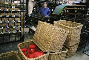Textilmuseum Bocholt: Produktion von Handtüchern und Tischwäsche nach historischen Vorlagen im Websaal der Museumsfabrik